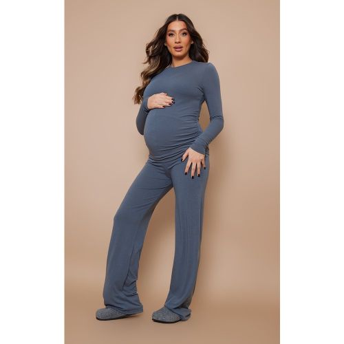 Maternité Pantalon flare de grossesse en coton et jersey à taille haute - PrettyLittleThing - Modalova