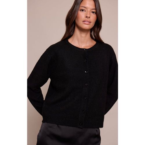 Cardigan en maille tricot à col rond | Taille Large - PrettyLittleThing - Modalova