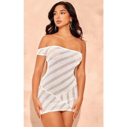 Petite Mini-robe transparente blanche à épaule unique - PrettyLittleThing - Modalova