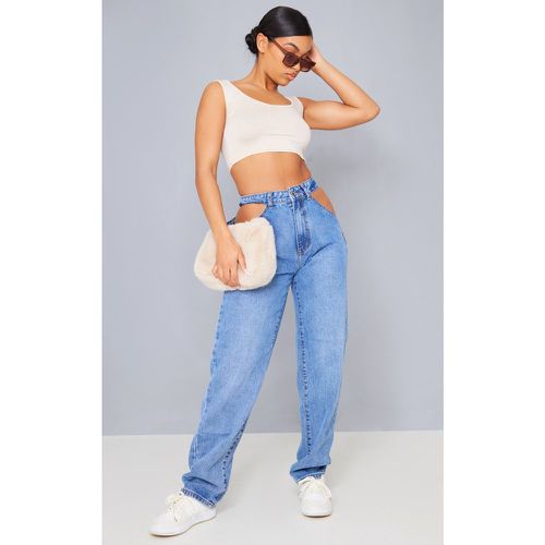 Jean baggy boyfriend très découpé bleu délavé style 90's - PrettyLittleThing - Modalova