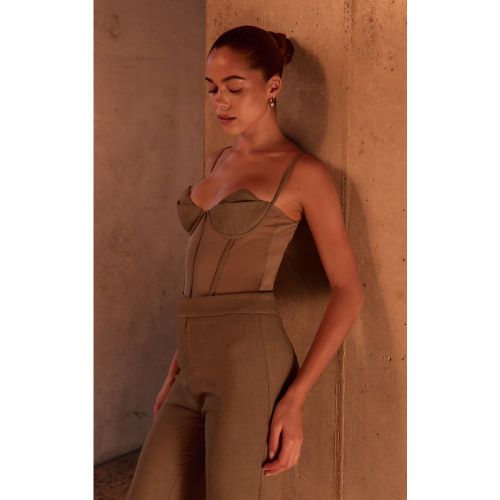 PLT Label Body de tailleur bandage en mesh foncé | Taille 40 - PrettyLittleThing - Modalova