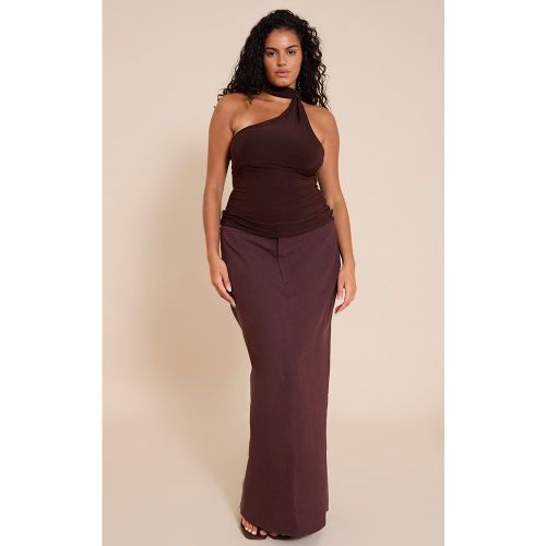 Plus Jupe trapèze longue en effet lin deluxe - PrettyLittleThing - Modalova