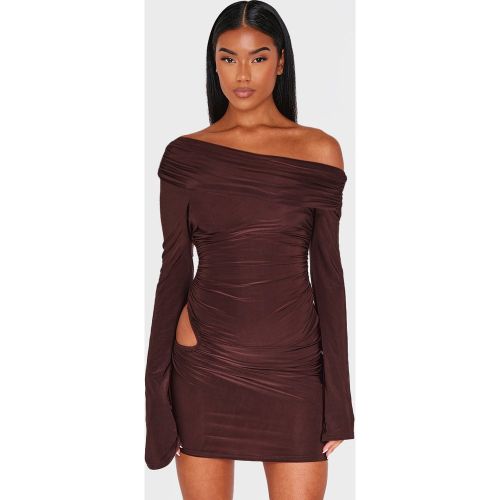 Mini robe asymétrique moulante doublée à découpe - PrettyLittleThing - Modalova