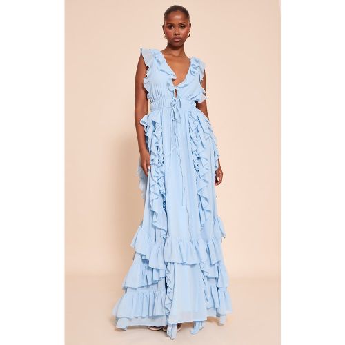 Robe longue très volantée | Taille 38 - PrettyLittleThing - Modalova