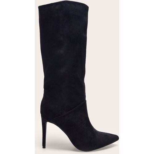 Bottes hautes pointues en suédine à talon aiguille - PrettyLittleThing - Modalova