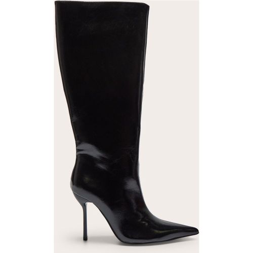 Bottes hautes en PU à talon aiguille et bout pointu - PrettyLittleThing - Modalova