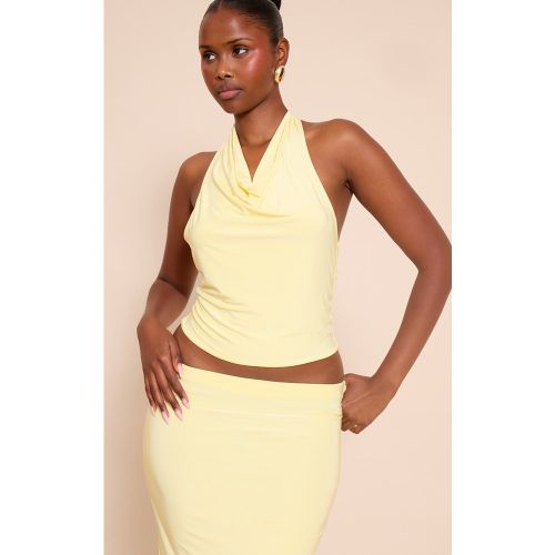 Top moulant doublé à dos nu ouvert et empiècement doré - PrettyLittleThing - Modalova
