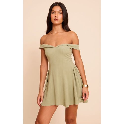 Robe droite à col bardot - PrettyLittleThing - Modalova