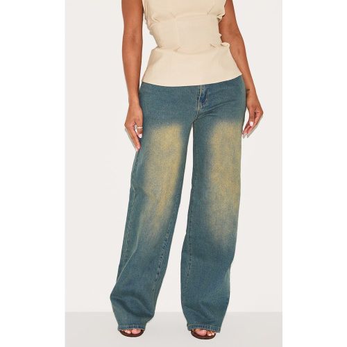 Shape Jean droit coupe sablier stretch vintage délavé à taille haute | Taille 48 - PrettyLittleThing - Modalova