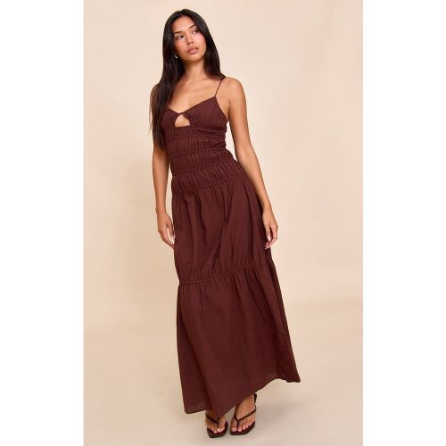 Robe longue froncée à découpe - PrettyLittleThing - Modalova