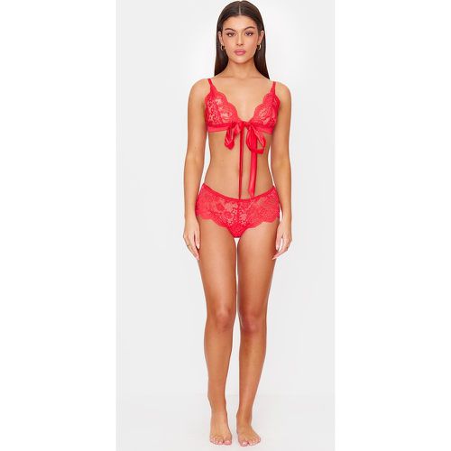 Ensemble de lingerie en dentelle à ruban noué - PrettyLittleThing - Modalova