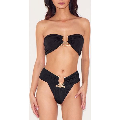 Bas de maillot de bain à empiècement martelé - PrettyLittleThing - Modalova
