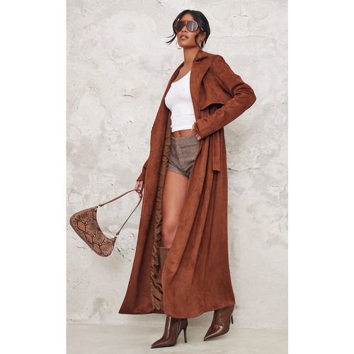 Tall Trench long en suédine à ceinture - PrettyLittleThing - Modalova