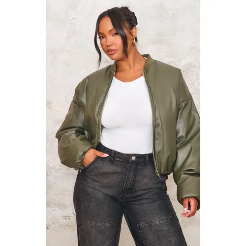 Plus Veste bomber oversize en PU - PrettyLittleThing - Modalova