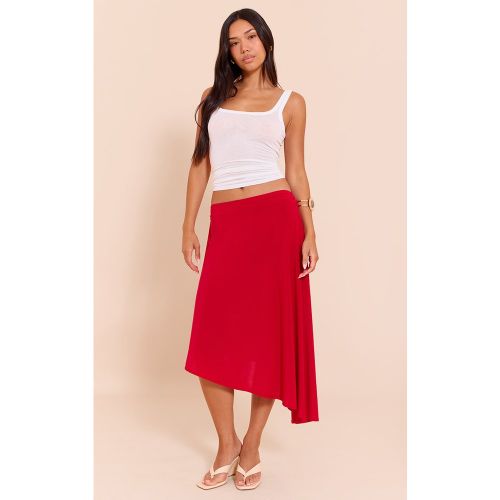 Jupe mi-longue moulante à ourlet asymétrique - PrettyLittleThing - Modalova