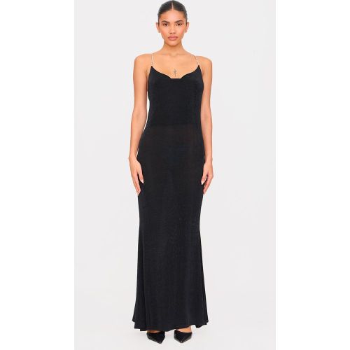 Robe longue moulante à bretelles strassées et dos bénitier - PrettyLittleThing - Modalova