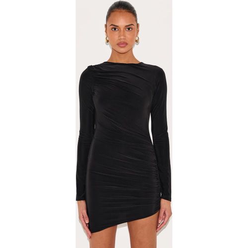 Mini robe moulante doublée froncée à manches longues - PrettyLittleThing - Modalova
