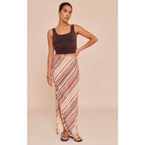 Petite Jupe longue en mousseline de soie à rayures - PrettyLittleThing - Modalova