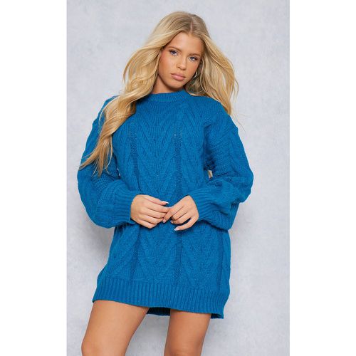 Robe pull en maille tricot torsadée contrastée - PrettyLittleThing - Modalova