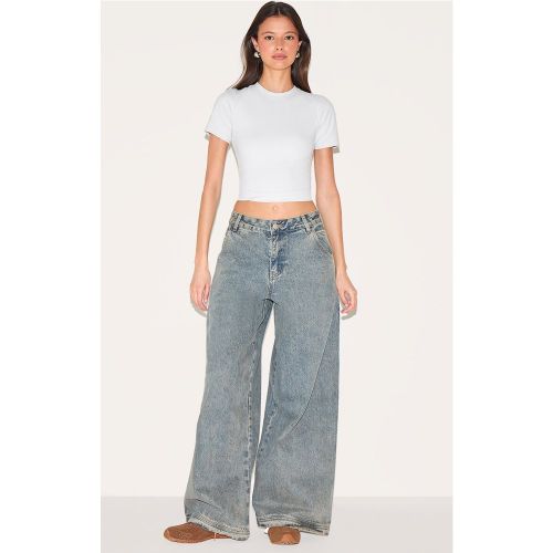Jean baggy vintage à taille basse et coutures surjetées - PrettyLittleThing - Modalova