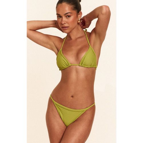 Haut de maillot de bain triangle à lisérés tressés - PrettyLittleThing - Modalova
