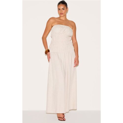 Robe mi-longue Bandeau Taille Plus Naturelle Drapée - PrettyLittleThing - Modalova
