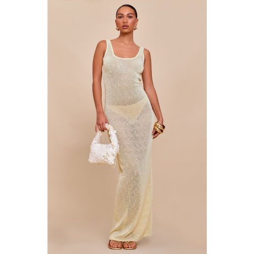 Robe longue transparente à col nageur et sequins - PrettyLittleThing - Modalova