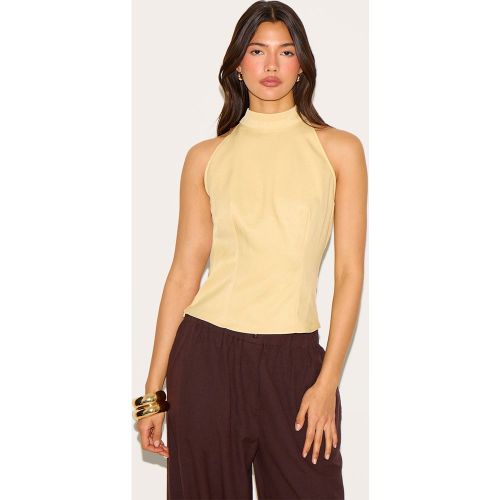 Top tissé à col montant noué - PrettyLittleThing - Modalova
