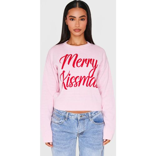 Petite Pull de Noël imprimé "Merry Kissmas" - PrettyLittleThing - Modalova