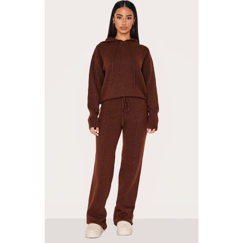 Petite Pantalon large en maille tricot à coutures surjetées - PrettyLittleThing - Modalova
