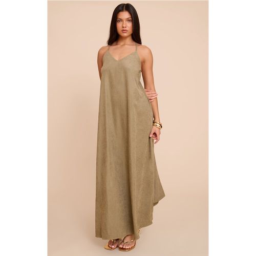 Robe longue texturée à décolleté - PrettyLittleThing - Modalova