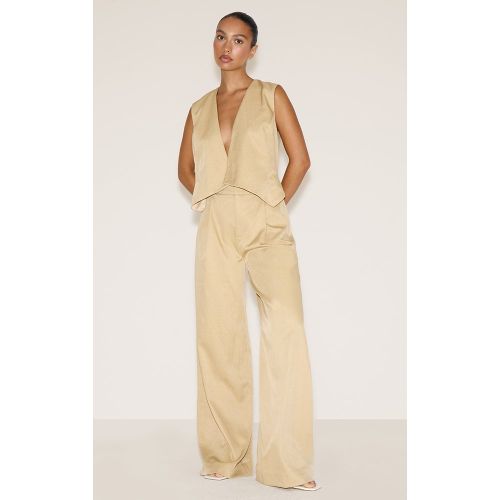 Combinaison de tailleur asymétrique tissée à détail gilet - PrettyLittleThing - Modalova