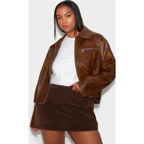 Plus Veste en PU à zip - PrettyLittleThing - Modalova