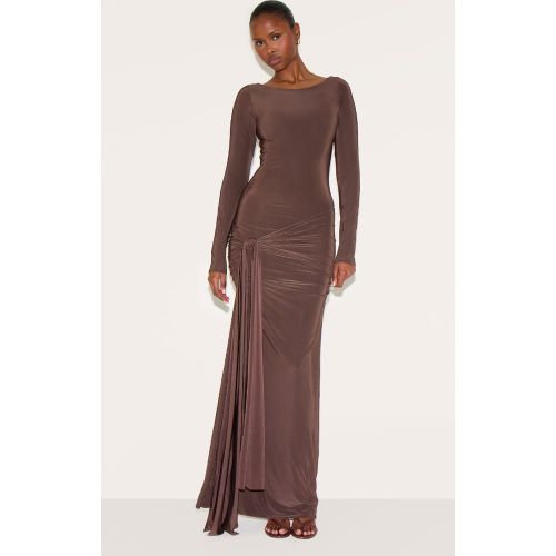 Robe mi-longue Double Épaisseur Fluide, Taille Basse Nouée - PrettyLittleThing - Modalova
