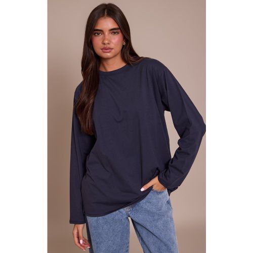 T-shirt oversize basique en coton à manches longues | Taille 38 - PrettyLittleThing - Modalova