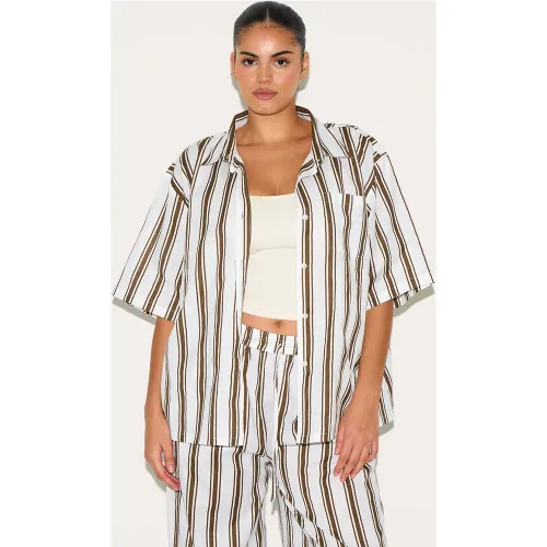 Plus Chemise oversize à rayures - PrettyLittleThing - Modalova