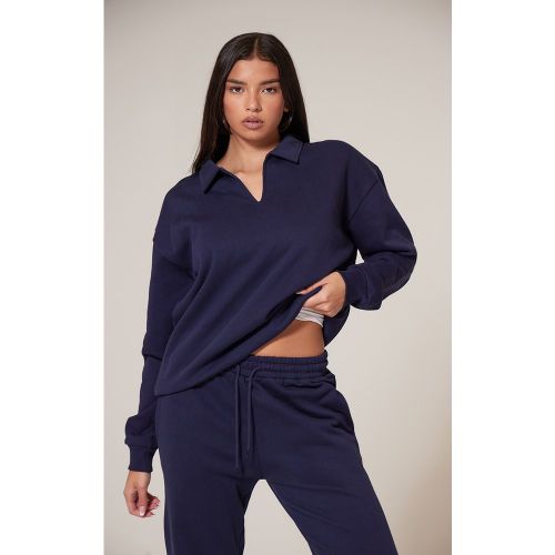 Sweat oversize deluxe à col replié - PrettyLittleThing - Modalova