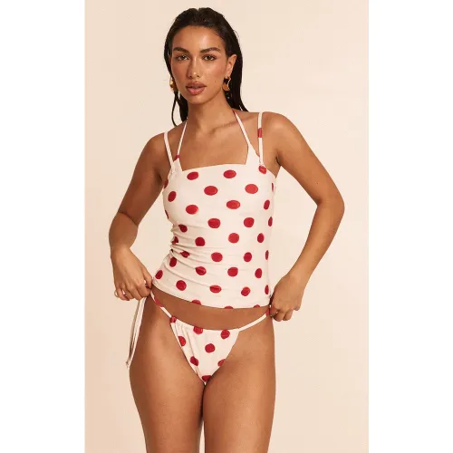 Tankini rouge à pois, Rouge - PrettyLittleThing - Modalova