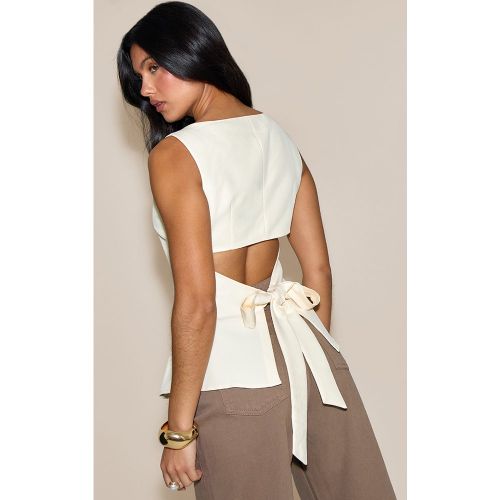 Lourd Tissé À Nouer Détail Structuré Top - PrettyLittleThing - Modalova