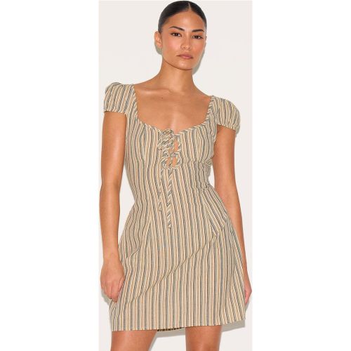 Petite Mini robe nouée devant à rayures - PrettyLittleThing - Modalova