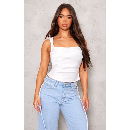 Top long satiné effet drapé devant - PrettyLittleThing - Modalova