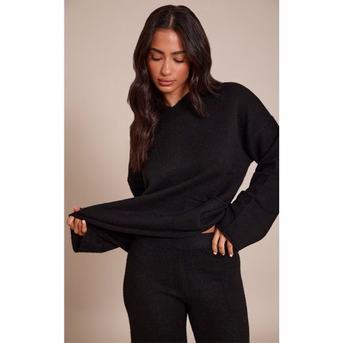 Petite Pull en maille deluxe à poches et capuche | Taille Large - PrettyLittleThing - Modalova