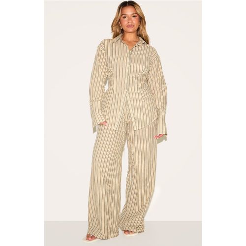 Shape Pantalon large à rayures et taille élastique | Taille 48 - PrettyLittleThing - Modalova