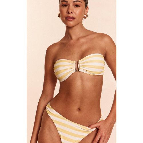 Haut de Bikini Bandeau à Rayures Citron et Armature en U - PrettyLittleThing - Modalova