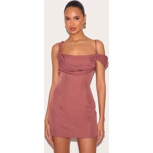 Mini robe tissée à détail drapé - PrettyLittleThing - Modalova