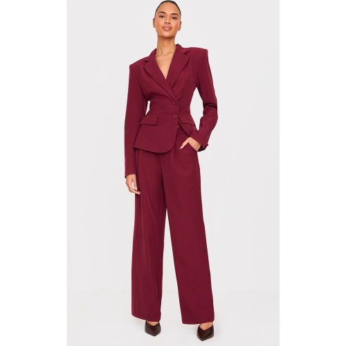 Pantalon de tailleur droit tissé | Taille 34 - PrettyLittleThing - Modalova