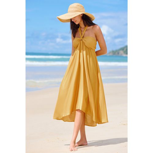 Robe midi à col licou jaune - CUPSHE - Modalova