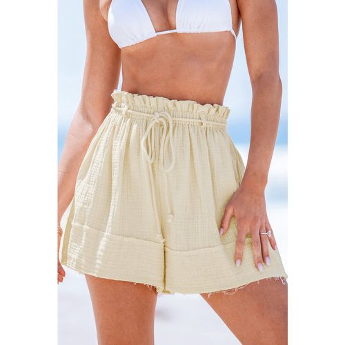 Short en pur coton large avec taille à nouer - CUPSHE - Modalova