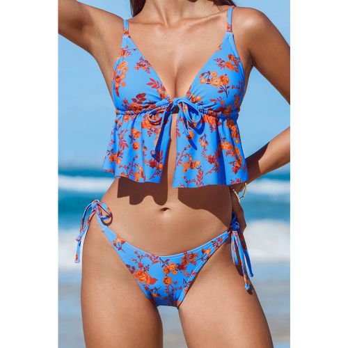 Tankini floral et bas à taille basse - CUPSHE - Modalova