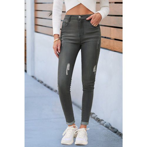 Jean skinny déchiré gris - CUPSHE - Modalova